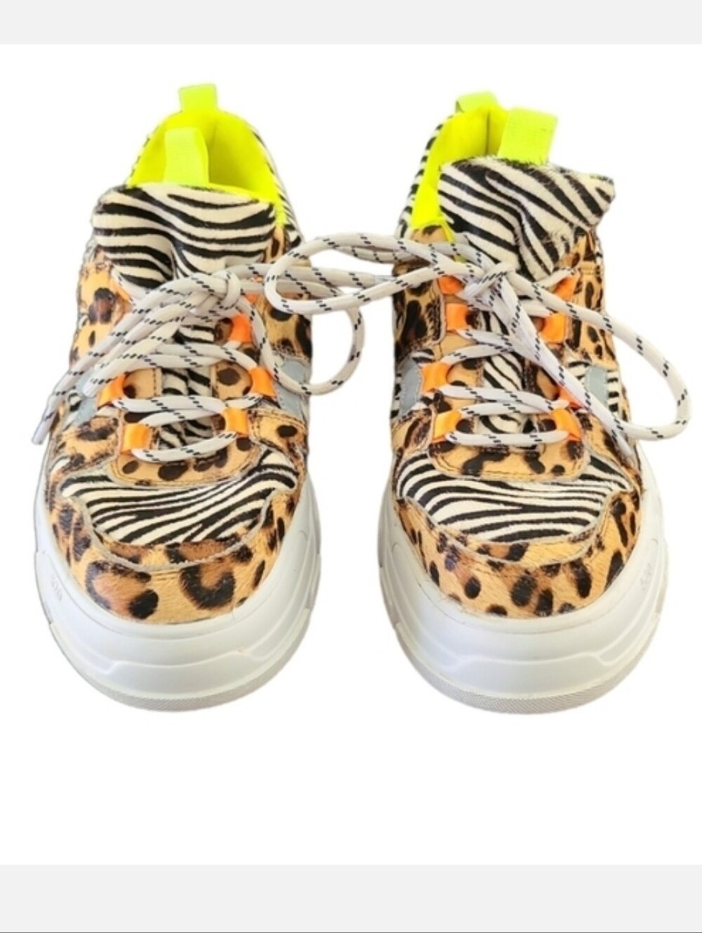 Shoe the Bear Free People Leopard & Zebra Print Punk Artsy Sneakers 39 (Us 8)